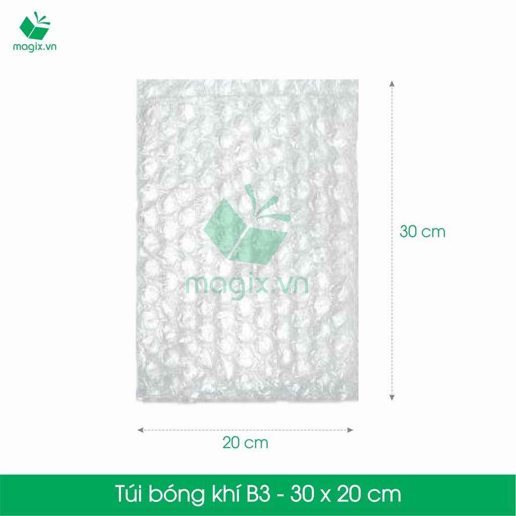 B3 - 30x20 cm - 25 Túi bóng khí, xốp hơi, xốp nổ đóng hàng