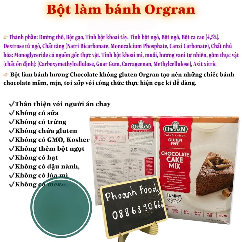 Bột làm bánh Orgran