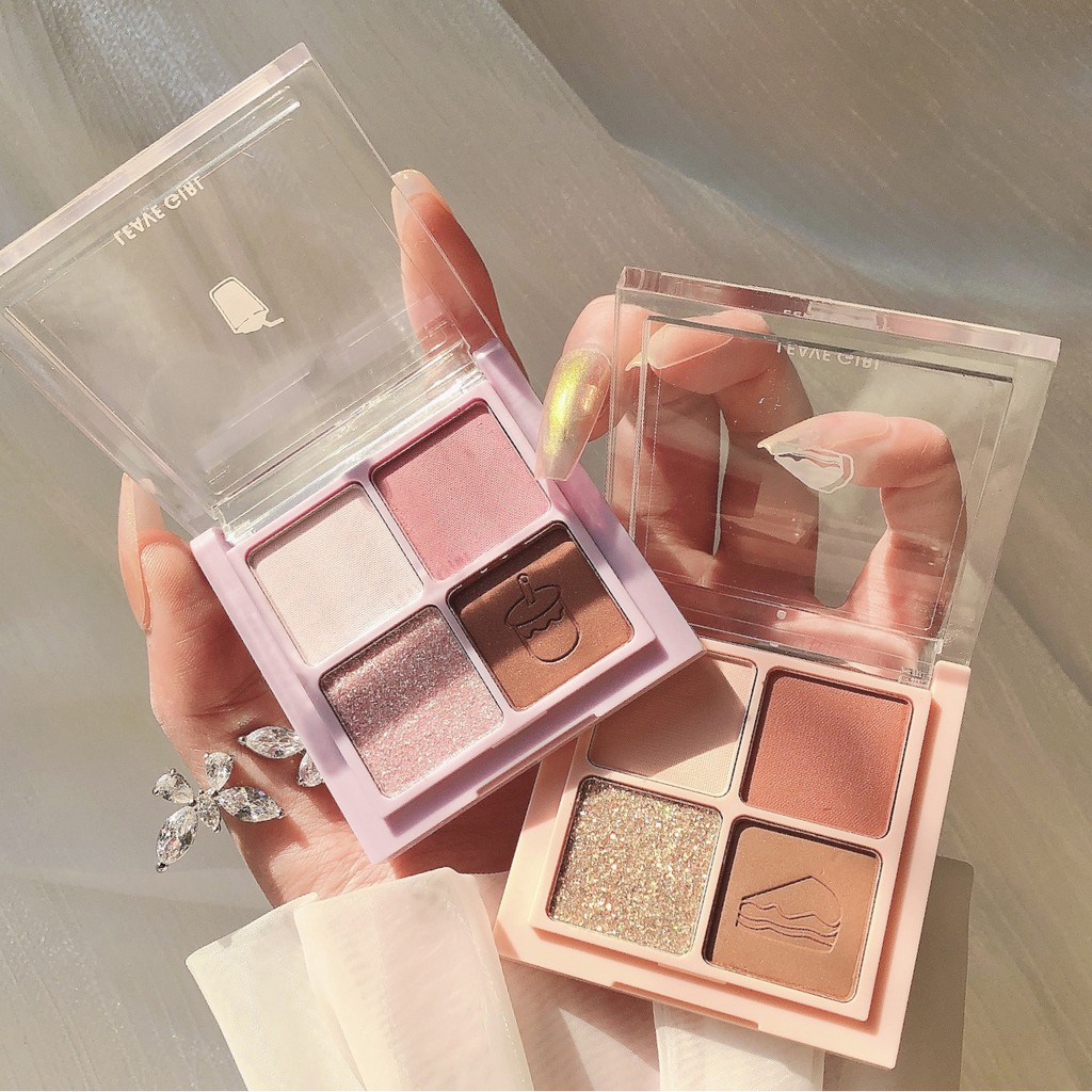 [Hàng mới về] Phấn Mắt Bốn Màu Chất Lì Có Nhũ Lấp Lánh Tiện Lợi Để Trang Điểm | BigBuy360 - bigbuy360.vn