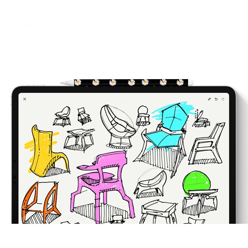 Miếng Dán Bút Skin Pencil 1/2 Bộ 3 Hình Chống Trầy- Hàng chính hãng