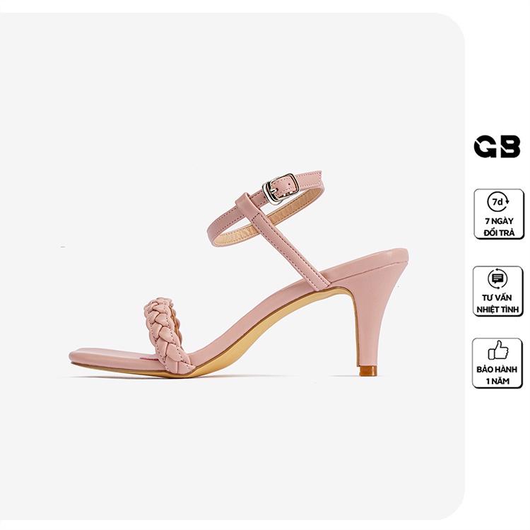 [Mã WABRMH99 giảm 12% đơn 99K]Giày Sandal Cao Gót giayBOM Quai Đan Gót Trụ Cao 5 cm GB00143