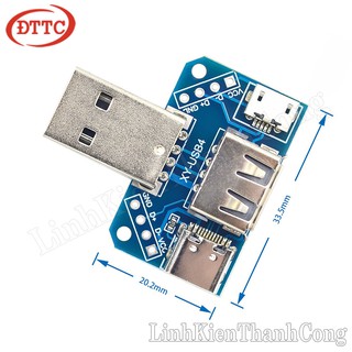 Bộ 2 Chiếc Mạch Chuyển Đổi Các Cổng USB (Micro USB, USB Type C, USB Type A Đực, USB Type A Cái)