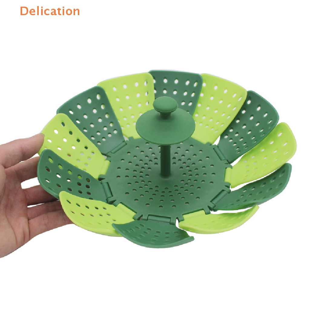 Rổ Hấp Thức Ăn Bằng Silicone Có Thể Gấp Gọn Tiện Lợi
