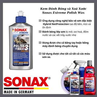 Kem Đánh Bóng - Xóa Xước - Bảo Vệ Sơn Xe Ô Tô Sonax Xtreme Polish And Wax 3 (250ml) 202100