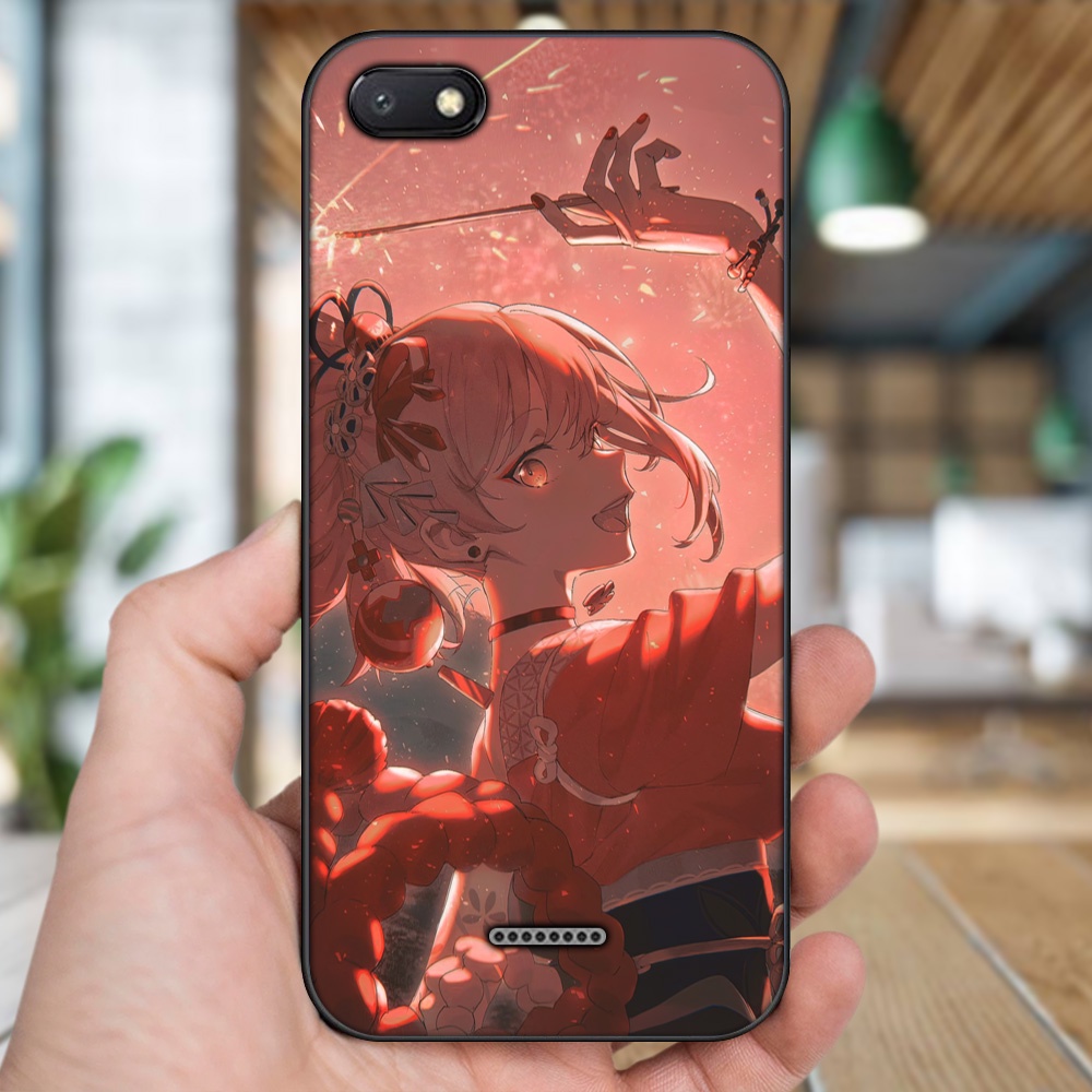 Ốp lưng Xiaomi Redmi 6A viền đen in hình Yoimiya Genshin Impact