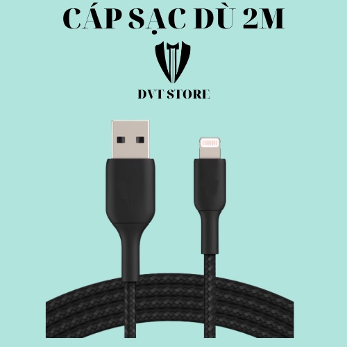 Cáp sạc IP2m-Sạc siêu nhanh-Siêu bền