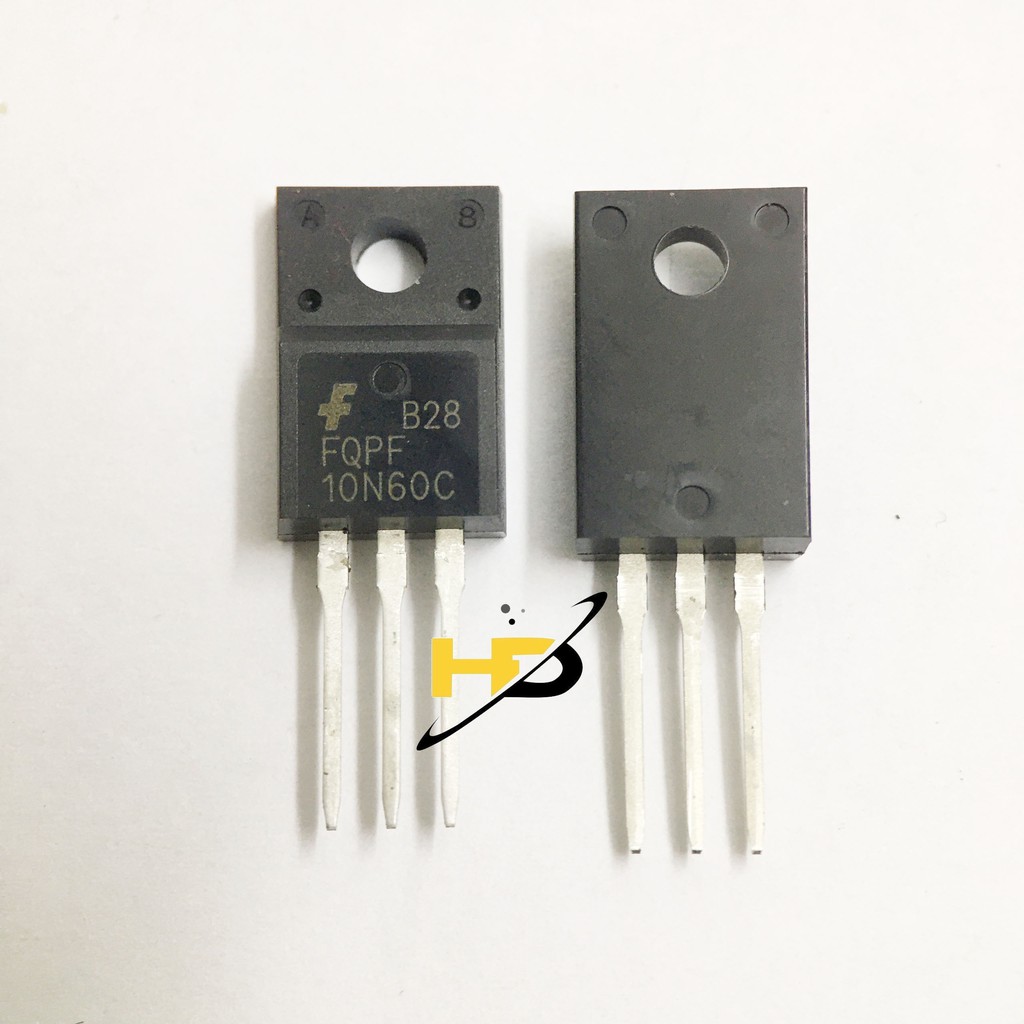 Bộ 2 Con Transistor 10N60 FQPF10N60C N-Mosfet 10A 600V TO-220F Hiệu Ứng Trường