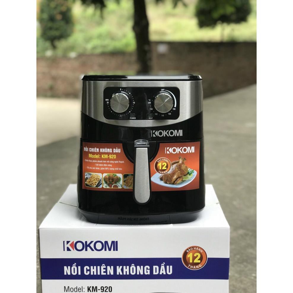 Nồi Chiên Không Dầu KOKOMI KM-920 Dung Tích Lớn (9.2L) Kiểu Dáng Sang Trọng - Công Nghệ Chiên Chân Không - BH 12 Tháng