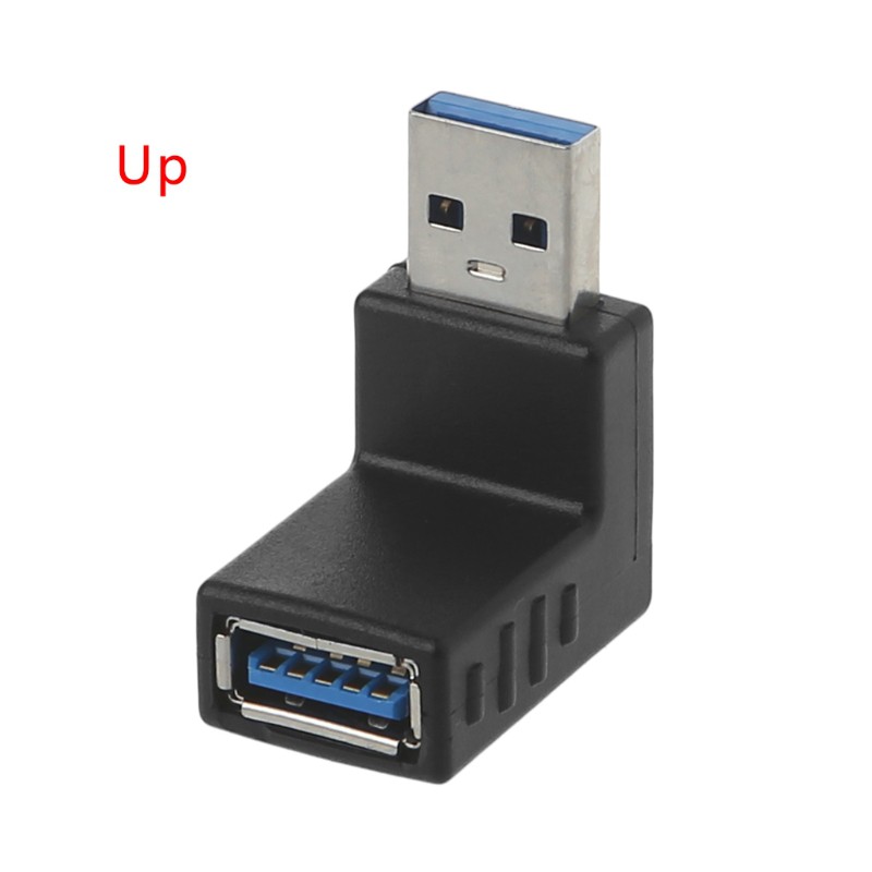 Đầu chuyển đổi USB 3.0 A đầu cắm sang lỗ cắm vuông góc phải 90 độ dành cho laptop máy tính để bàn