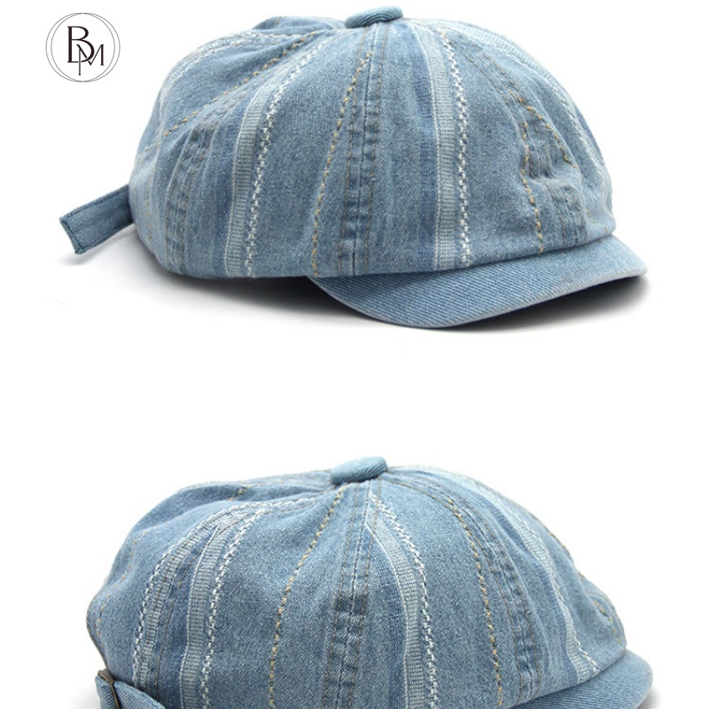 Mũ beret denim BANMA thiết kế đơn giản cho nam