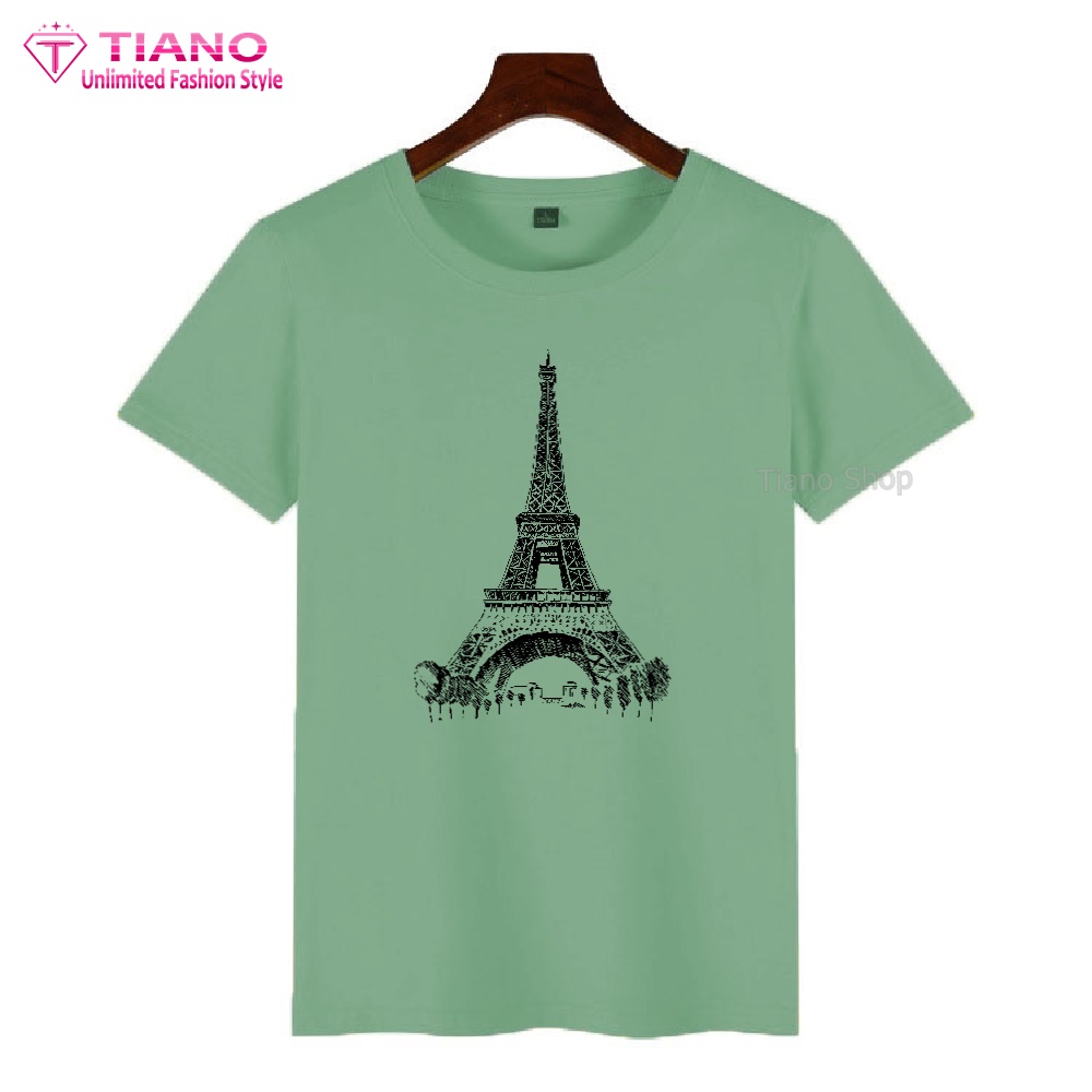 Áo Thun Nữ In Hình Tháp Eiffel Năng Động AT-327 ( 12 Màu )
