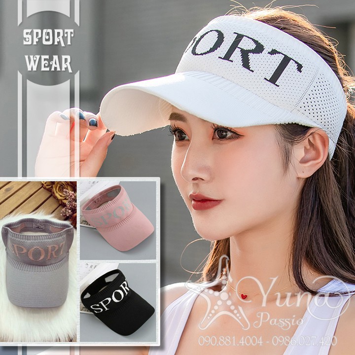 Mũ lưỡi trai [Giá Rẻ Tụt Quần] Mũ Sport thể thao Nam Nữ nửa đầu - nón chống nắng thời trang