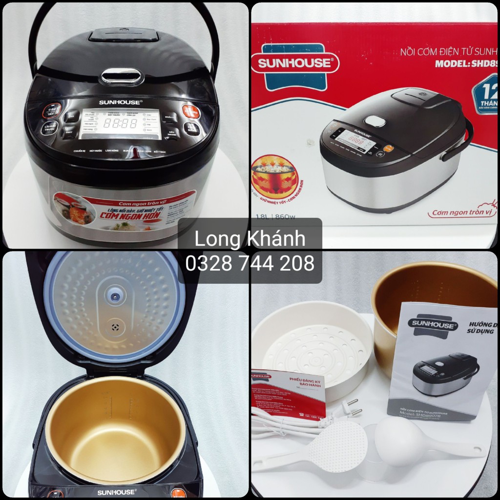Nồi cơm điện tử Sunhouse SHD8907B , 1.8L, kiểm soát nhiệt Fuzzy Logic cao cấp, BH chính hãng 12 tháng | BigBuy360 - bigbuy360.vn