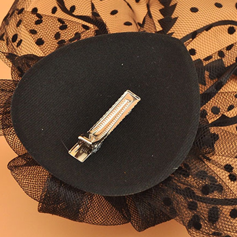 Flgo Phụ Kiện Cài Tóc Hình Lông Vũ Phong Cách Bohemian Phối Ruy Băng Lưới