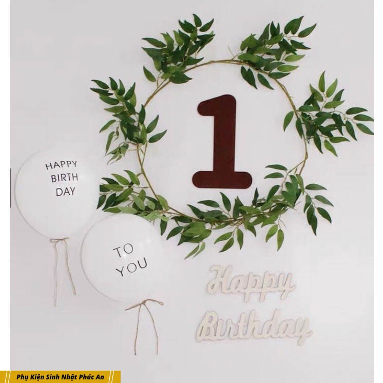 Lá bạch đàn 1m9 trang trí sinh nhật, phông nền backdrop Hàn Quốc