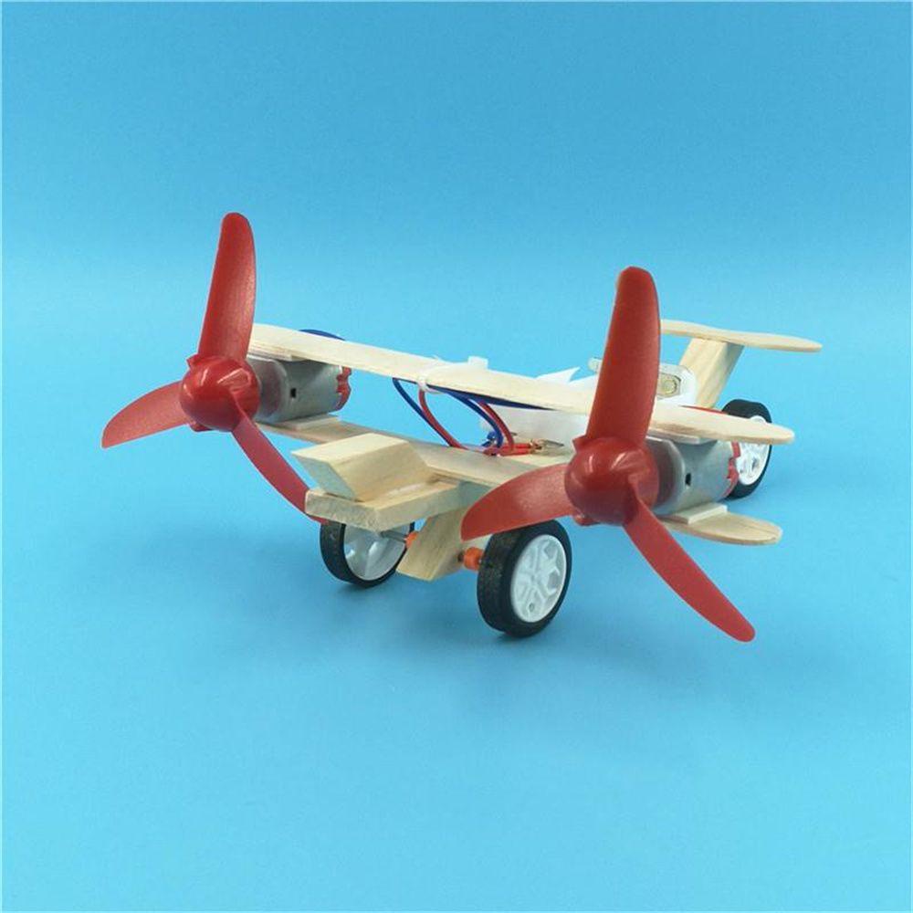 Máy Bay Điện Tử Bằng Gỗ Làm Thủ Công Thí Nghiệm Khoa Học Cho Bé