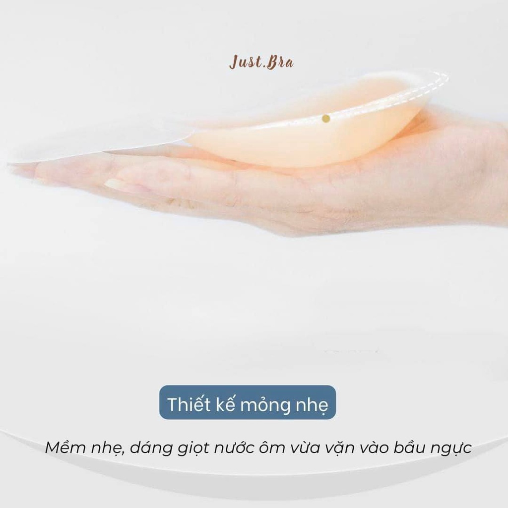 Bra dán Just Bra dáng giọt nước mắc cài trước nâng gom chuẩn mực SPMDSil_giọt nước