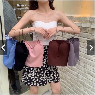 Áo bra cotton dây mảnh dáng lửng