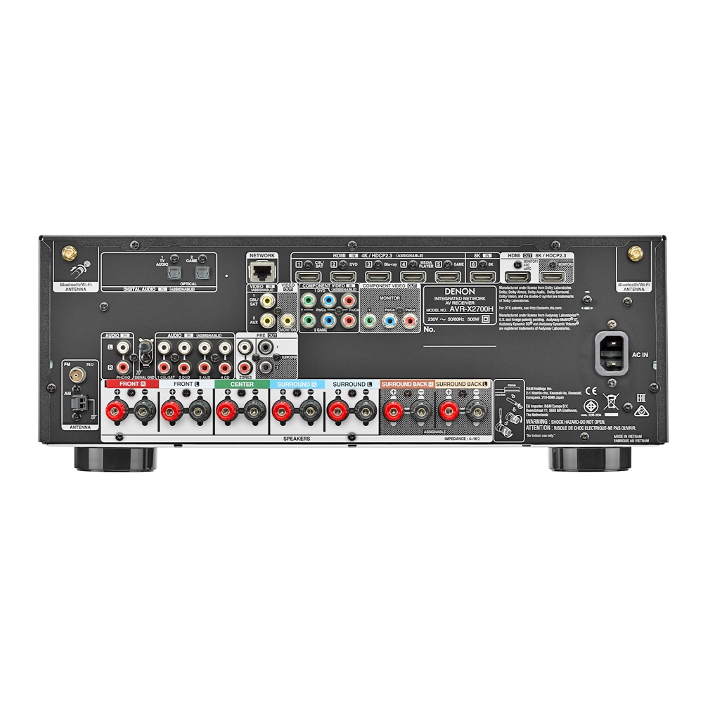 Amply Xem Phim 7.2 Kênh DENON AVR X2700H - Hàng Chính Hãng, Bảo Hành 12 Tháng