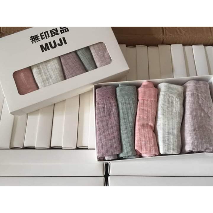 ❌❌Quần chip muối tiêu cotton nâng mông MUJI kháng khuẩn xuất Nhật – Hộp 5 quần🍓