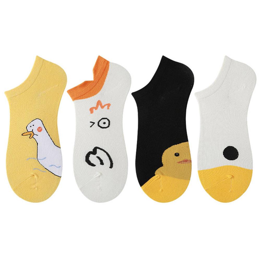 Đôi Vớ Chân Cotton HọA TiếT Chú VịT Dễ Thương ThờI Trang Cho Nữ