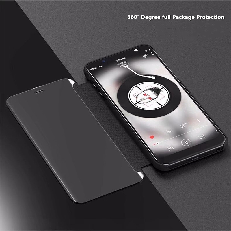 HSM Smart Case Case OPPO Realme 6 6i 5i 5s 5 3 X2 Pro C3 XT A9 A5 2020 Reno2 smart wake sleep bag flip mirror phone cover