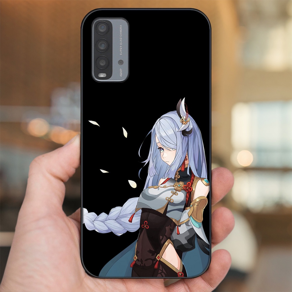 Ốp lưng Xiaomi Redmi 9T viền đen in hình Shenhe Genshin Impact