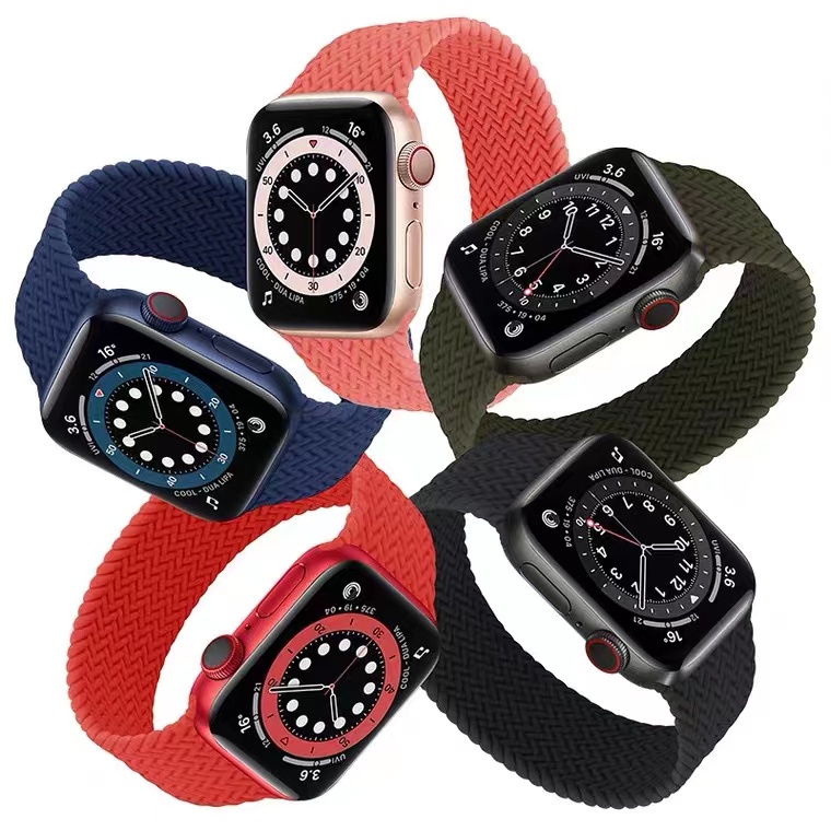 Dây Đeo Đồng Hồ Bằng Silicone Co Giãn Linh Hoạt Dành Cho Apple watch 7 6 SE 5 4 3 45mm 44mm 40 iWatch 38 41mm 42