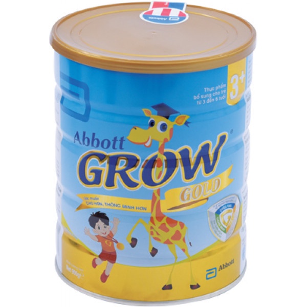 Sữa Bột Grow Gold 3+ Vani Hộp Thiếc 900G