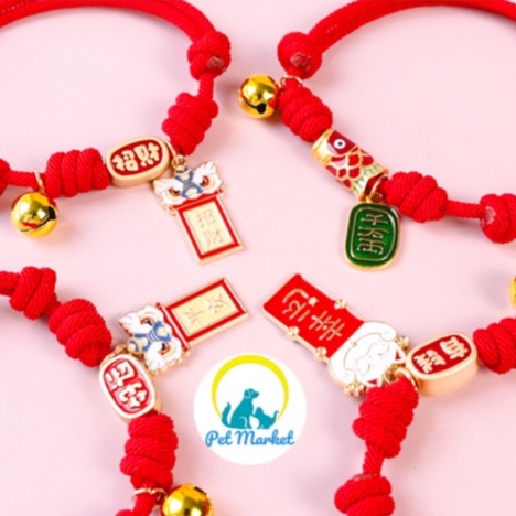 VÒNG CỔ TRUNG HOA CÓ CHARM CAO CẤP CHO CHÓ MÈO