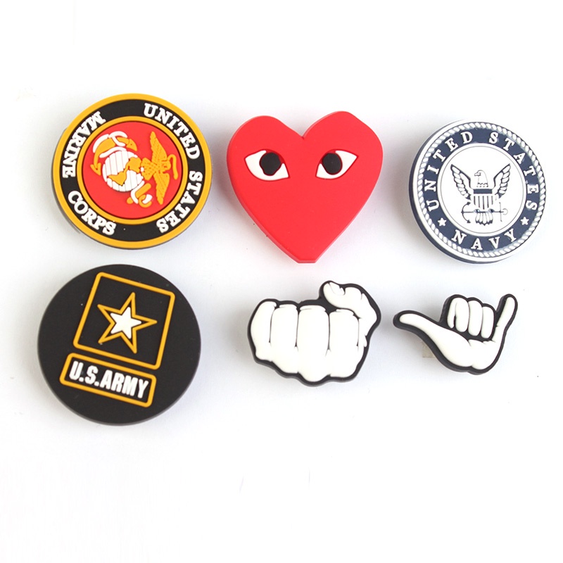 Crocs Jibbitz thời trang giày khóa giày hoa DIY  Shoe Charms pvc accessories  Phụ kiện dép