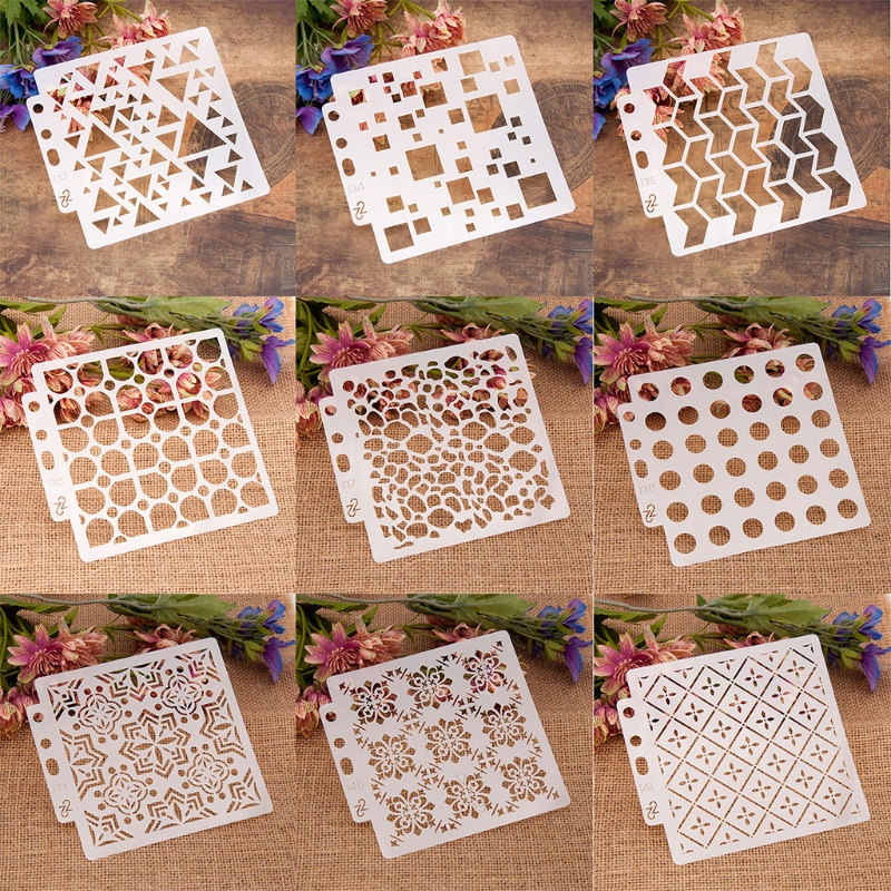 Khuôn Cắt Giấy Làm Từ Kim Loại Hình Học Trang Trí Scrapbook