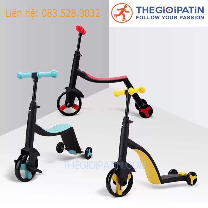 Xe scooter 3in1  màu Siêu hấp dẫn dành cho bé từ 3 đến 9 tuổi