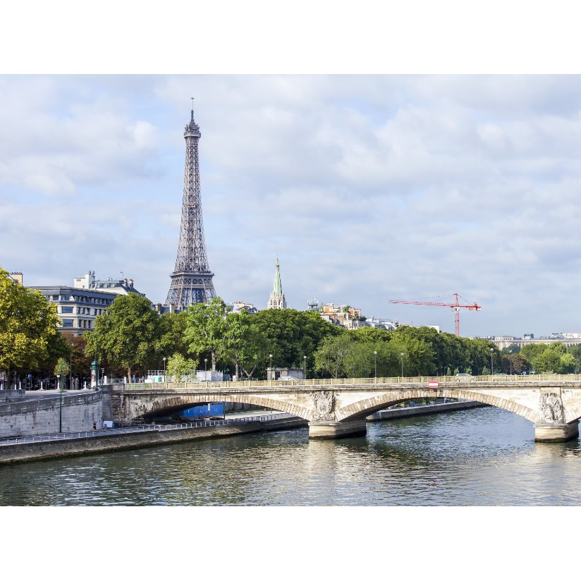Tranh dán tường HD Eiffel tower HUD0601 Kim sa