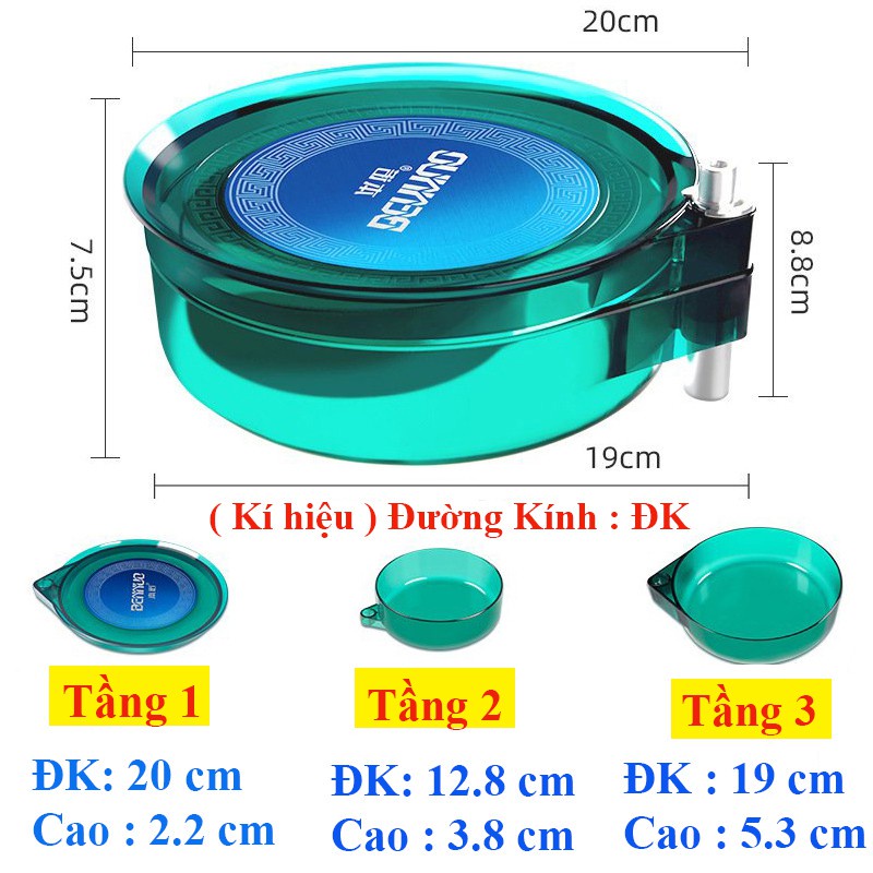 Khay Đựng Mồi Câu Cá,Câu Đài,Câu Đơn Tặng Đầy Đủ Phụ Kiện HPK4 - Sanami Fihsing