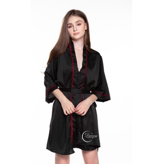 Áo choàng ngủ lụa nữ phối ren sang trọng quyến rũ Kèm Dây Cột Eo Dreamy