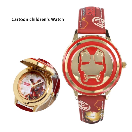 Đồng Hồ Đeo Tay Họa Tiết Hoạt Hình Marvel Dành Cho Trẻ