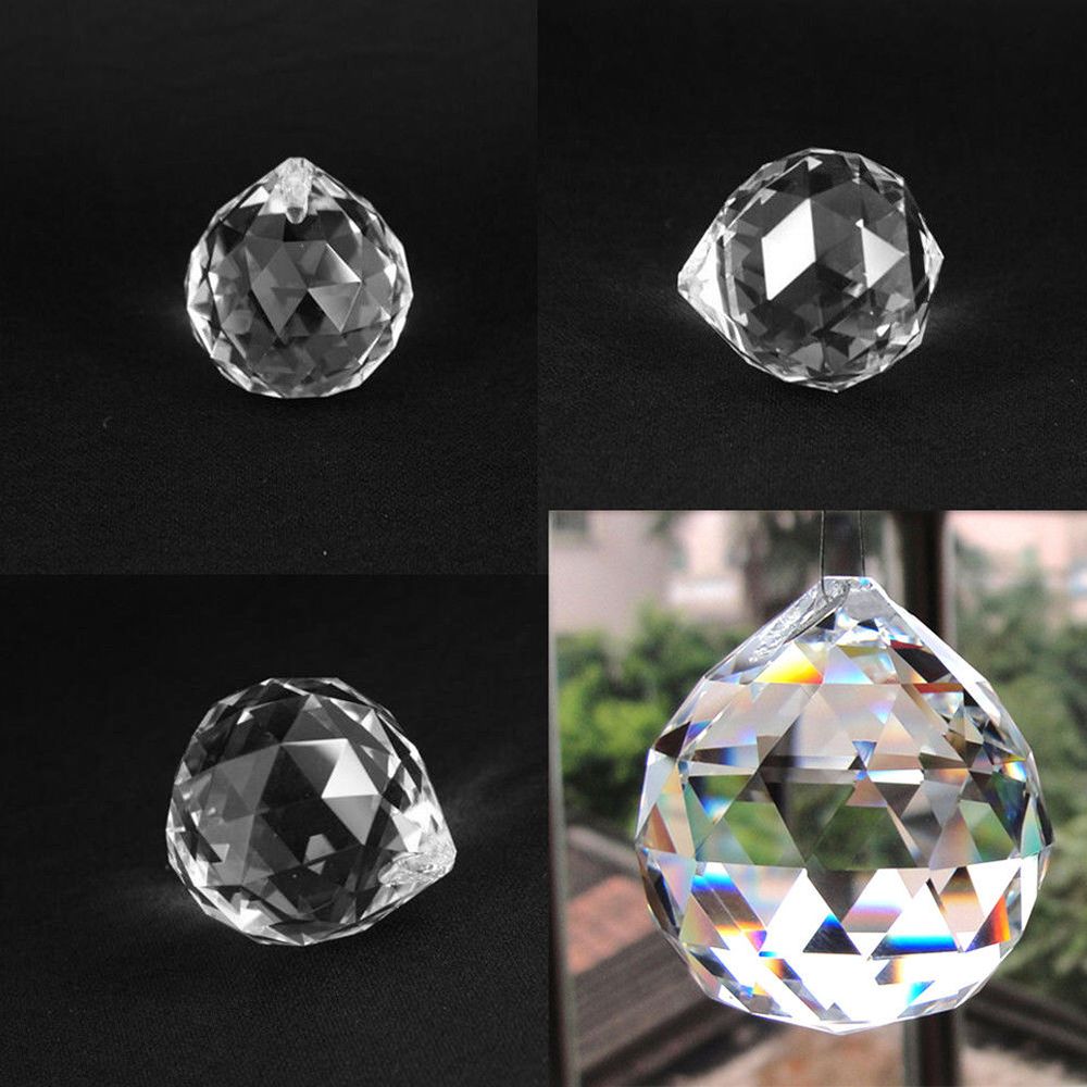 ❀SIMPLE❀ Decor Chandelier|Rainbow Sun Catcher Lamp Lighting Accessories Refurbishing Ball 20mm Clear Prism