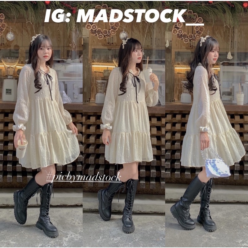 VÁY-ĐẦM BABYDOLL NƠ CỔ TIỂU THƯ REN ULZZANG 💕