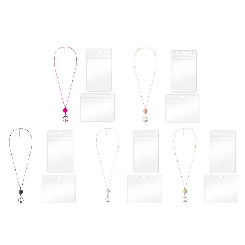 Flgo Dây Đeo Cổ Có Thể Thu Vào Kèm 2 Giá Đỡ Phù Hiệu Ngọc Trai Cho Y Tá