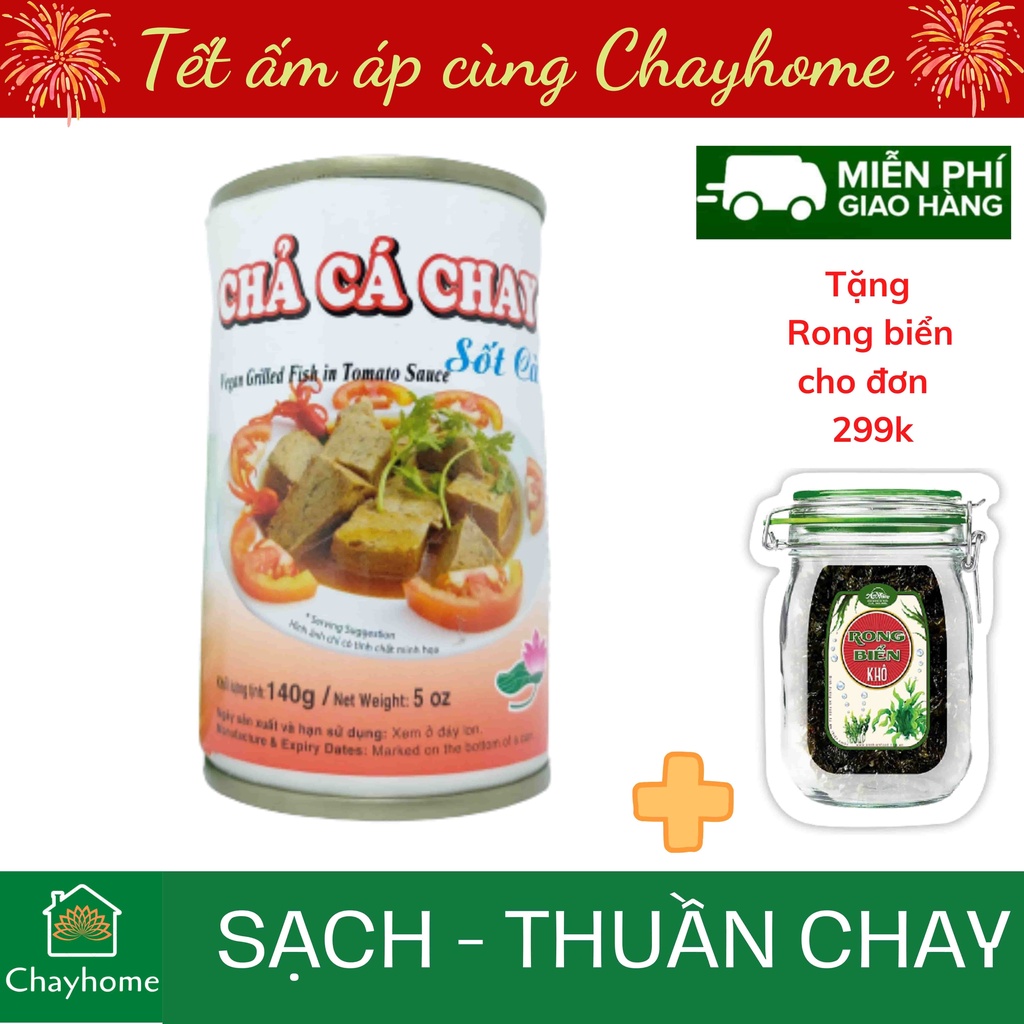 [140g] Chả cá sốt cà chay Âu Lạc -Siêu thơm đậm đà Chayhome - Thực phẩm chay/ đồ ăn chay/ chả chay + TẶNG Rong biển chay | BigBuy360 - bigbuy360.vn
