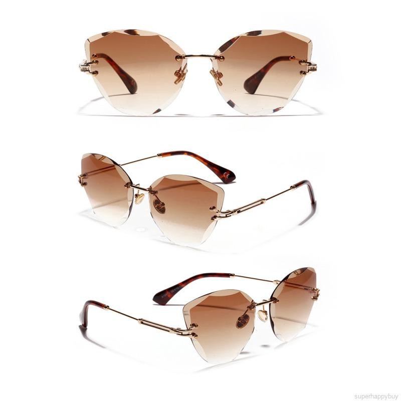 Kính mát mắt mèo nữ gọng kim loại đính pha lê nhiều màu gentle monster | BigBuy360 - bigbuy360.vn