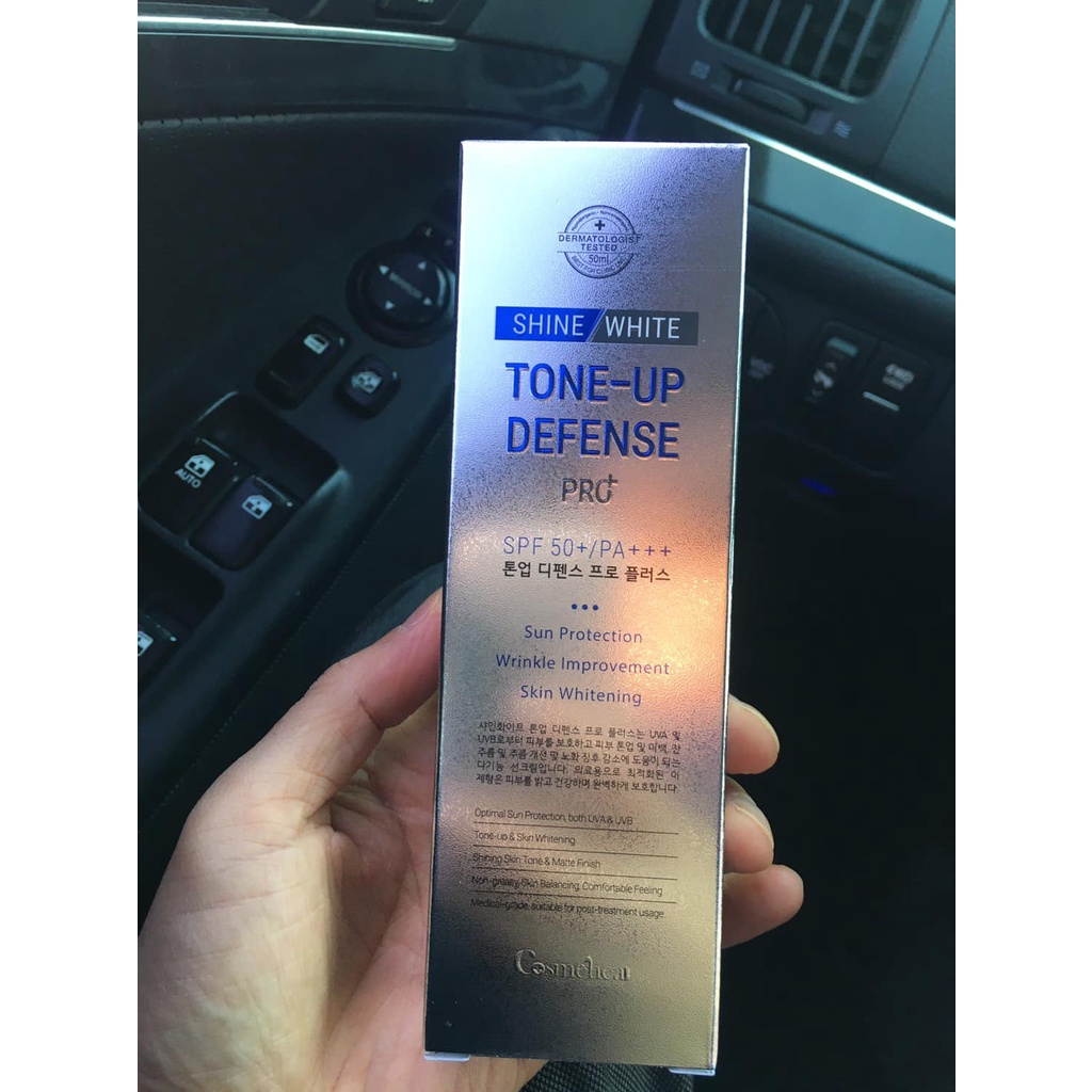 Kem Chống Nắng Cosmeheal Trắng Da ToneUp Defense Pro+ SPF 50 nâng Tone, bảo vệ da, 50ml - PHUONGANHOUSE