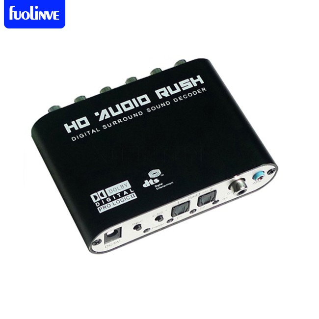fo 5.1 Audio Gear DTS AC-3 6CH Digital Audio converter LPCM To 5.1 Analog Output 2.1 Digital Audio Decoder For DVD PC