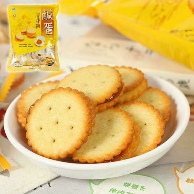 Bánh quy trứng muối Đài Loan bịch 180g và 500g | BigBuy360 - bigbuy360.vn