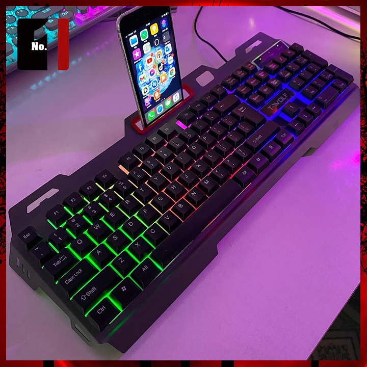 Bàn Phím Gaming T-WOLF T16 Led RGB Bàn Phím Máy Tính Laptop Chơi Game Có Dây Giá Rẻ