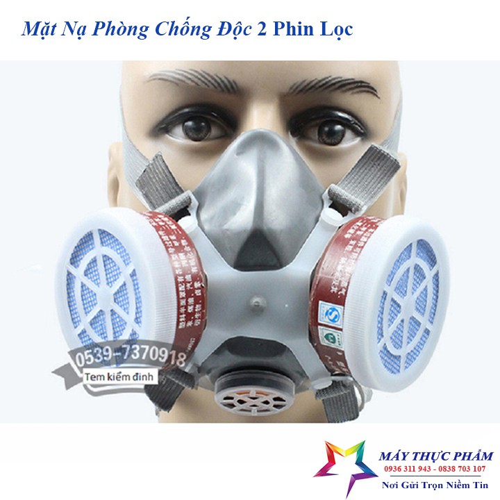 MẶT NẠ PHÒNG ĐỘC 2 PHIN LỌC CÓ KÍNH