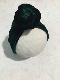 Mũ turban nhung cho bé