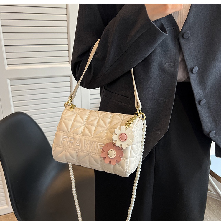 Túi Đeo Vai Đính Ngọc Trai Thời Trang Dễ Phối Đồ Cho Nữ