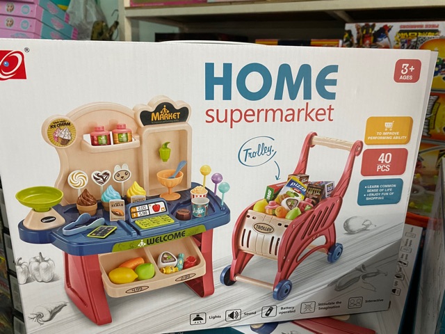 Xe đẩy cửa hàng siêu thị đồ chơi